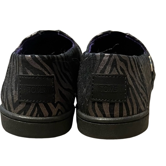 TOMS Zebra Print Alpargata Slip On Shoes - Picture 3 of 4